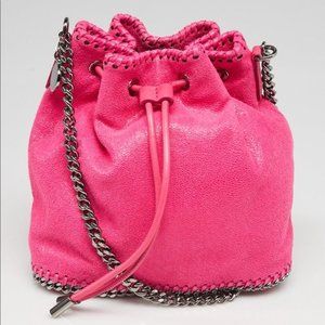 Hot pink stella bucket bag